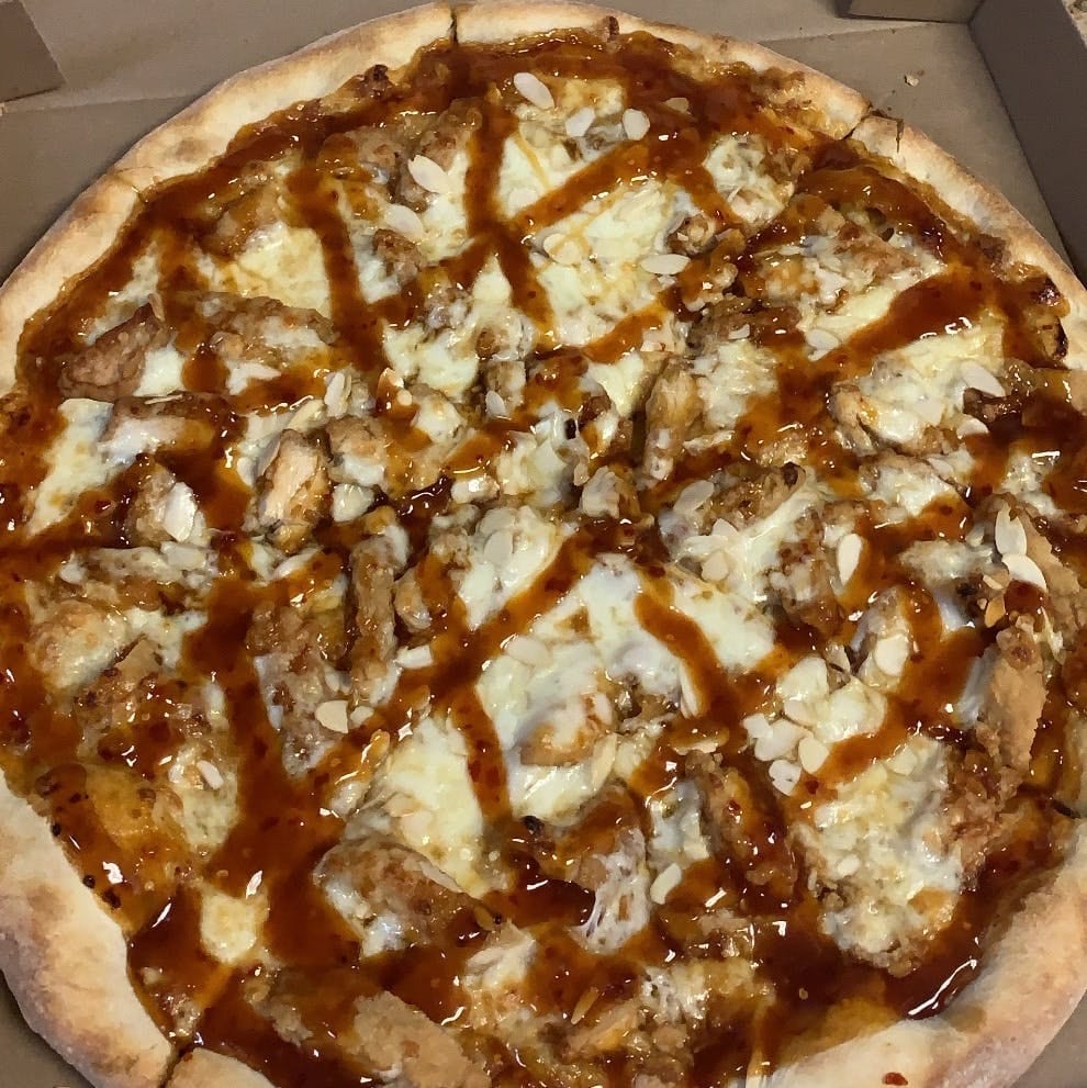 General Tso's Chicken Pizza.