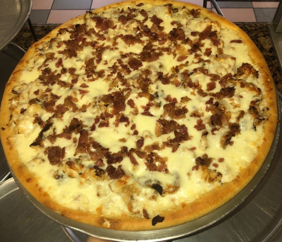 Chicken Bacon Ranch Pizza.