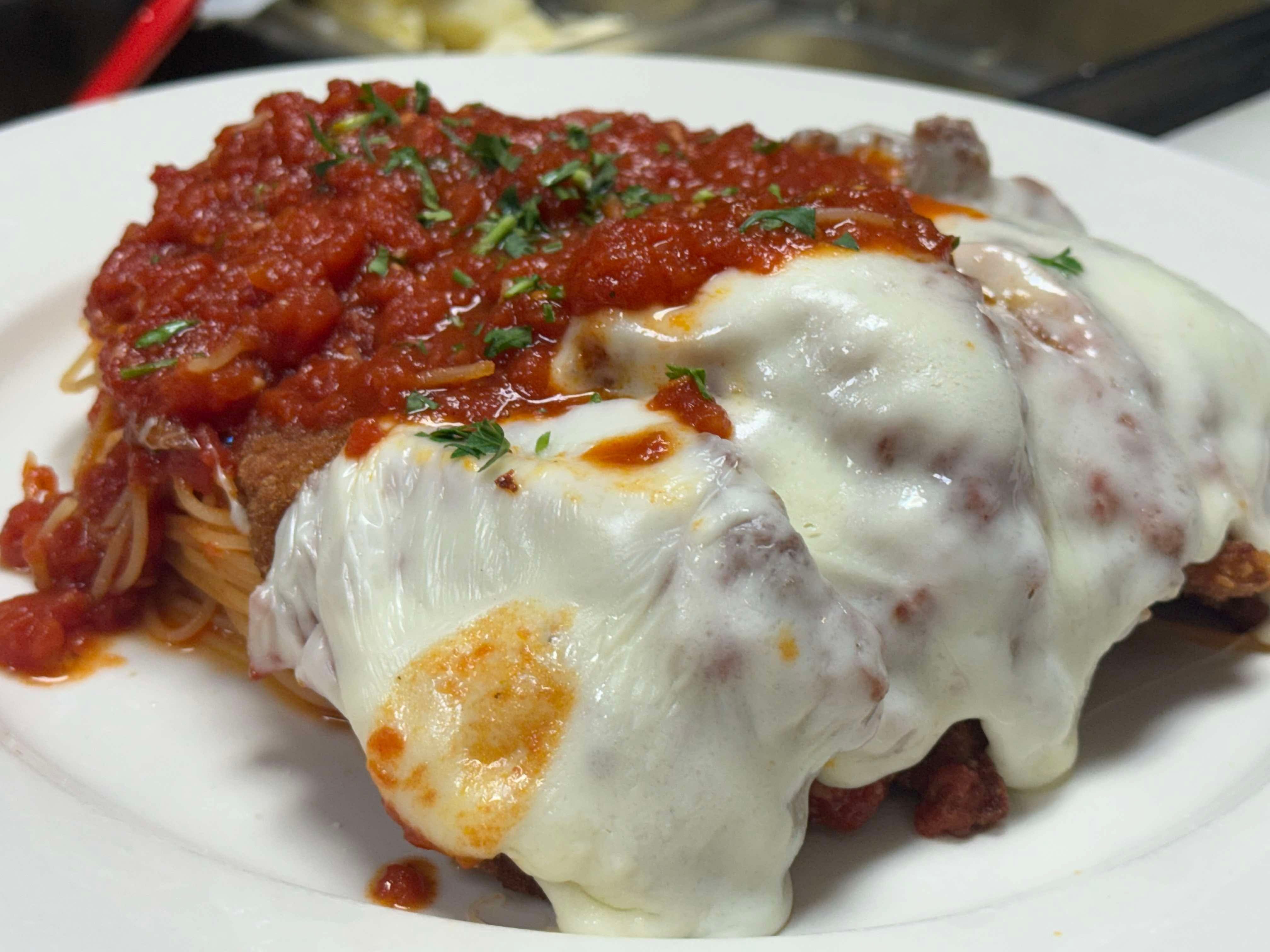 Shrimp Parmigiana.