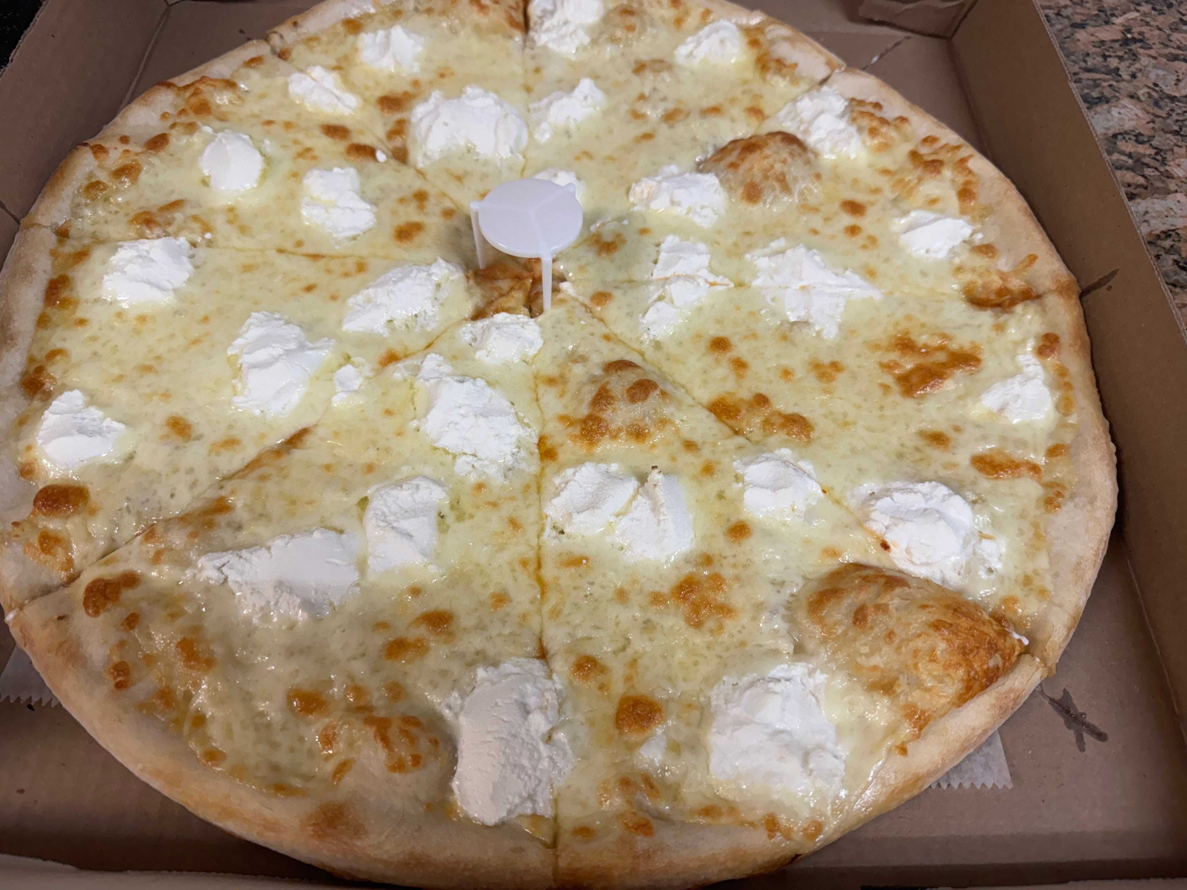 White Pizza with Ricotta Cheese.