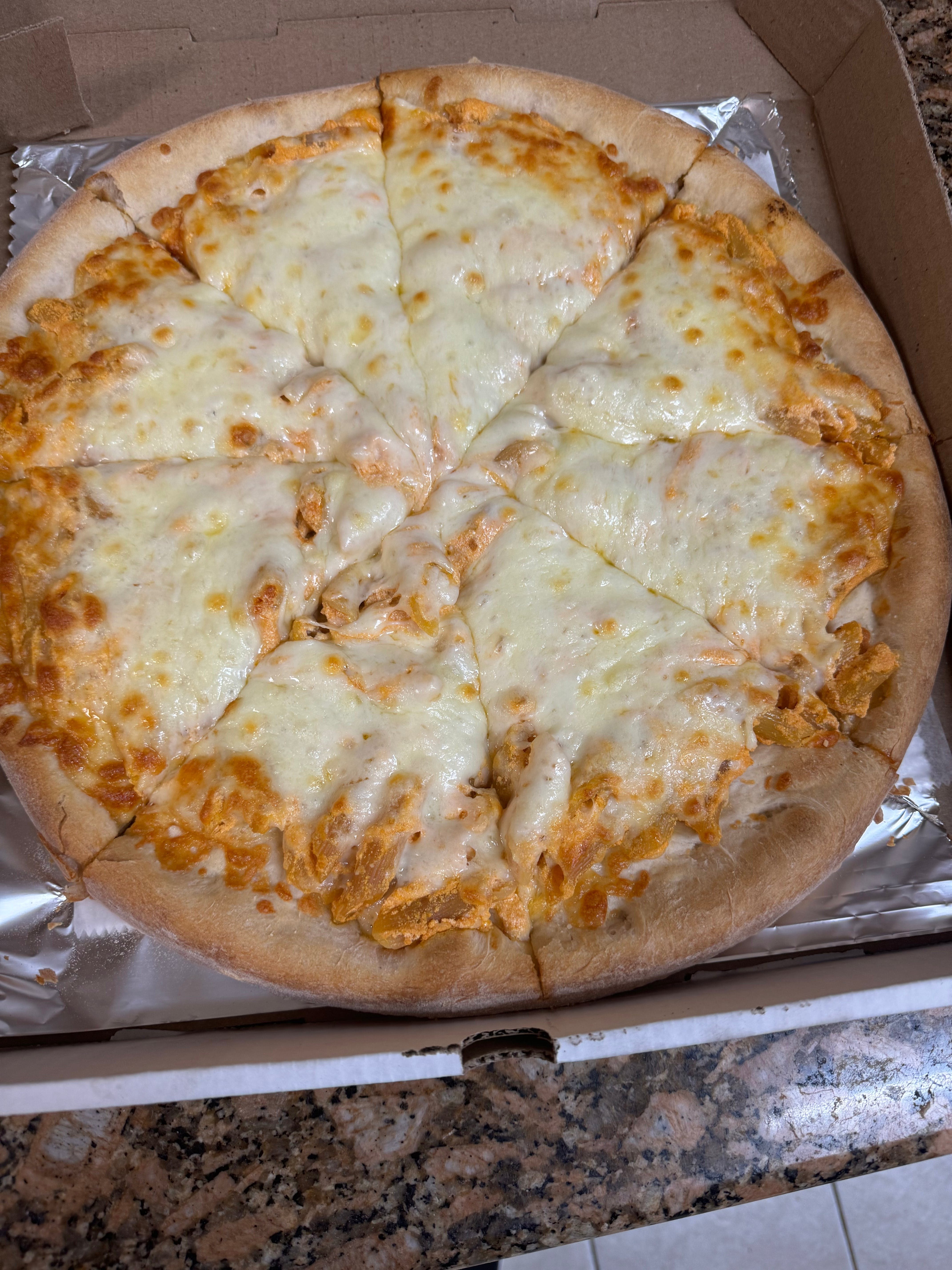 Baked Ziti Pizza.