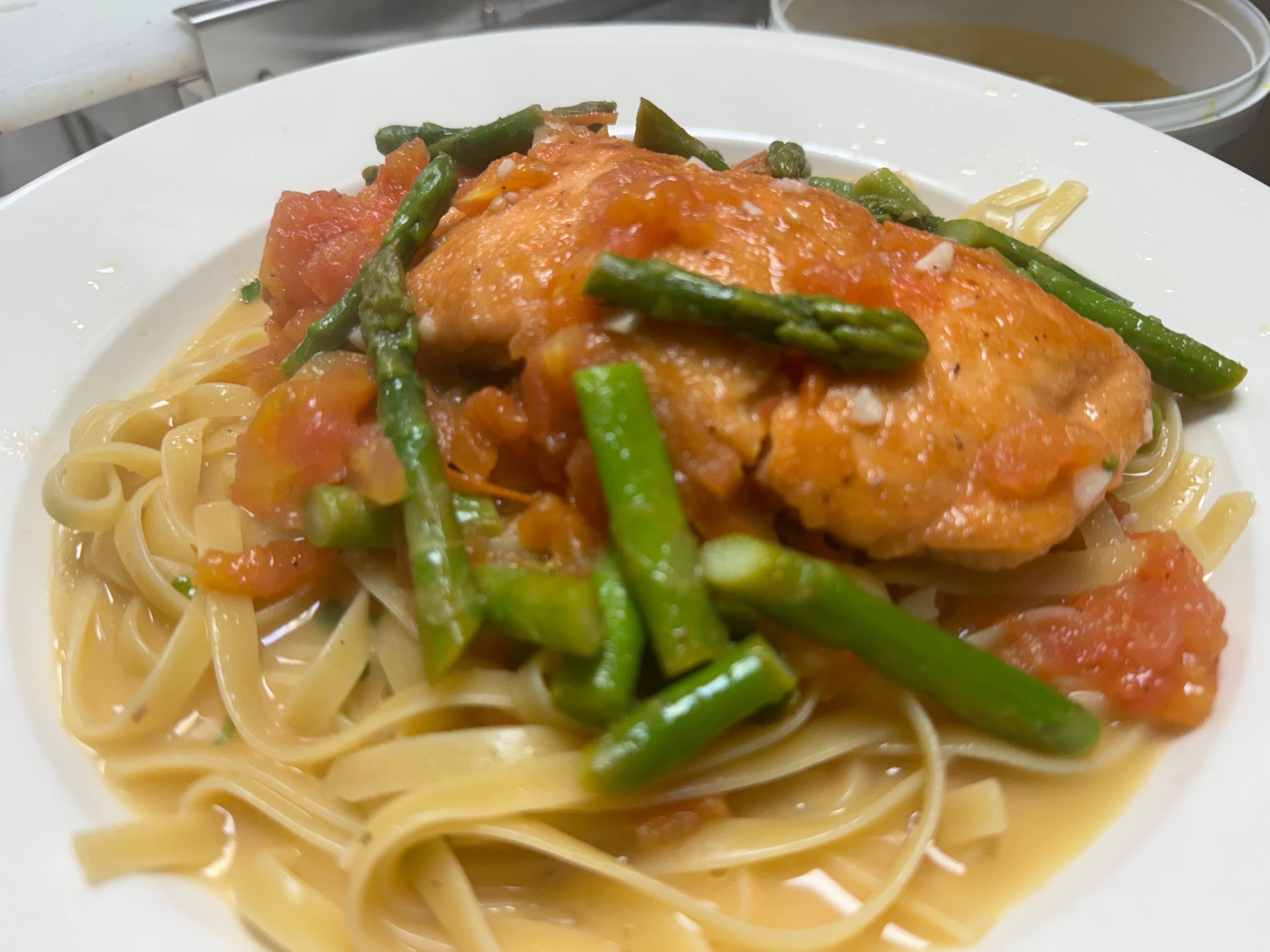 Salmon Scampi.